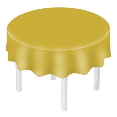 Imagem de Toalha de Mesa de TNT Redonda - 4 uni cor METALIZADO OURO 1,35 Diâmetro