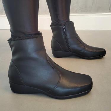 Imagem de Bota Feminina Serena Forrada com Lã Cano Curto - Firezzi, Preto, 36