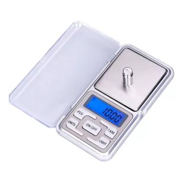 Imagem de Mini Balança Digital De Bolso E Alta Precisão 0,1g /500g Capacidade máxima 0.5 g Cor Prateado