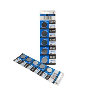 Imagem de Cartela Com 5 Baterias Cr2032 Litio 3v Alta Duracao Para Controles Relogios Placas Mãe Calculadoras Chaves Carro Brinquedos Eletronicos Pilha Tipo Moeda Confiavel E Segura