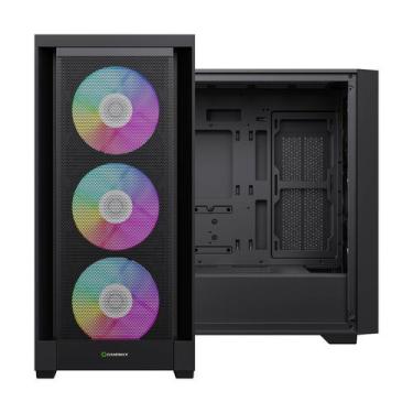 Imagem de Gabinete Gamemax Gamer M-atx Vidro Defender Preto 3 Fans