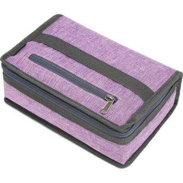 Imagem de FlowFly Lancheira térmica pequena isolada, bolsa flexível, mini caixa térmica, kit térmico para carregar refeições com alça para trabalho e escola, roxa