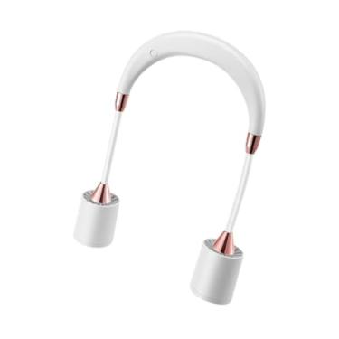 Imagem de FLCPJGV Ventilador pendurado no pescoço silencioso ventilador de resfriamento portátil versátil para o quarto de quarto externo do carro doméstico, Branco