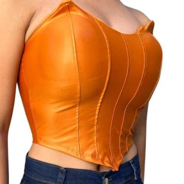 Imagem de Cropped Corset sem alça Com Bojo Ponta De Bico Sofisticado - DMB MODA,