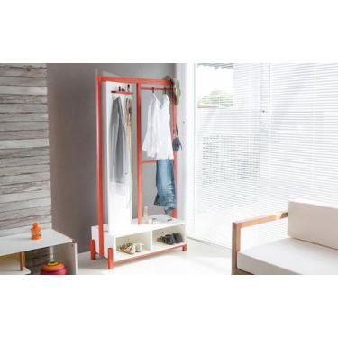 Imagem de Arara De Madeira Para Roupas Giratória Grande Com Cabideiro E Com Espe