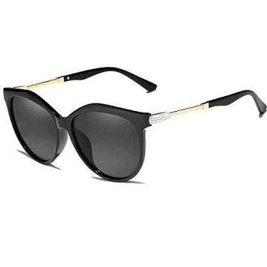 Imagem de Óculos de Sol Feminino Gatinho Luxuoso Kingseven Proteção UV400 Polari