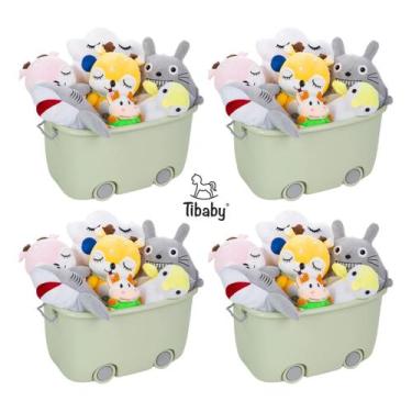 Imagem de Kit 4 Caixas Organizadoras Quarto De Criança E Lego  - M - Tibaby, Ver