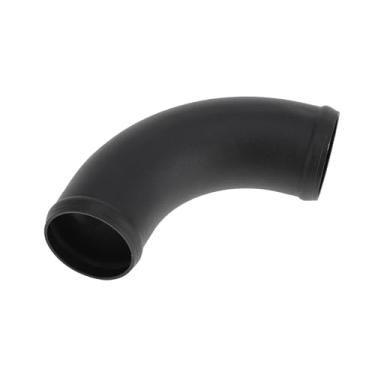 Imagem de INFINAUTO 5,6 cm OD 90 graus curva 6064 tubo de liga de alumínio intercooler tubo superfície jateamento mangueira de conexão de admissão de ar com rolo de contas duplas 9,9 cm comprimento preto
