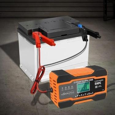 Imagem de Carregador de Bateria de Carro,Moto, Empilhadeira e Barco 12v 6A com L