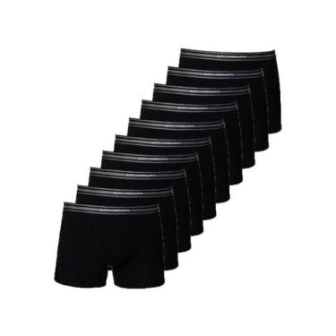 Imagem de Kit com 10 Cuecas Boxer Lupo 523-003, Preto, M