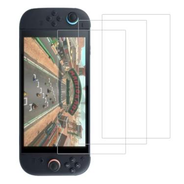 Imagem de Lanmoyuyu Pacote com 3 para Nintendo Switch2 (lançado em 2025) - Película de vidro temperado 9H, HD anti-arranhões, anti-impressão digital, embalagem de caixa de papel Kraft profissional sem bolhas