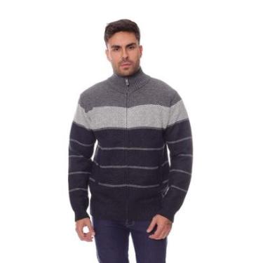 Imagem de Suéter Masculino Tricot Forrado Com Zíper Crocker - 49732-Masculino