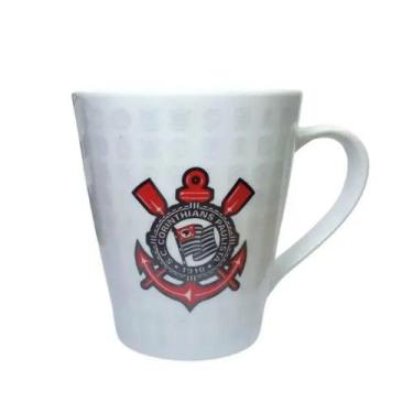Imagem de Caneca do corinthians porcelana 290 ml café licenciado água - Allmix, 