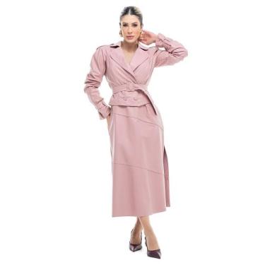 Imagem de Jaqueta Douceur Couro Legítimo Pele Mania - PJ2532, Rosa bebê, P