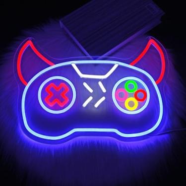 Imagem de Whfobfe Sinal de néon com luzes de néon LED para decoração de parede LED alimentado por USB para decoração de quarto