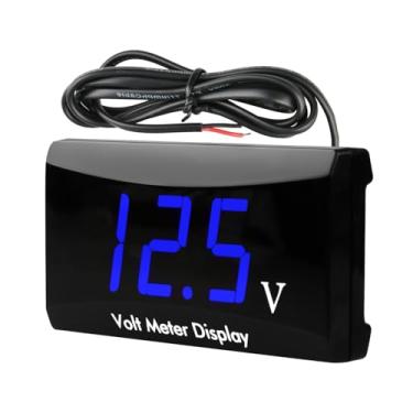 Imagem de Voltímetro digital de carro LinkStyle, à prova d'água, DC 12V LED visor digital voltímetro para carro motocicleta tensão medidor de voltagem