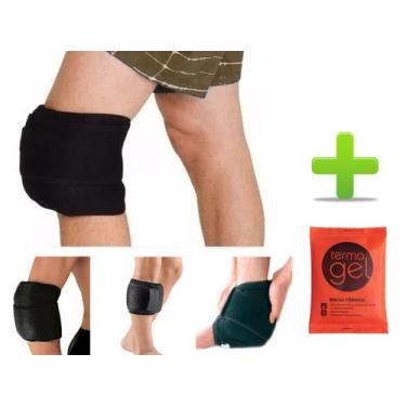 Imagem de Kit Cinta Multiuso + Bolsa Gel Térmica Joelho Compressa Preto Artipé -