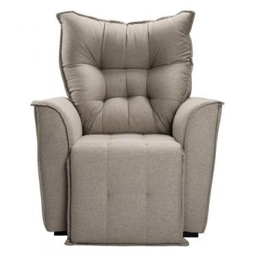 Imagem de Poltrona Do Papai Reclinável King Linho Shop Das Cabeceiras Carvalho