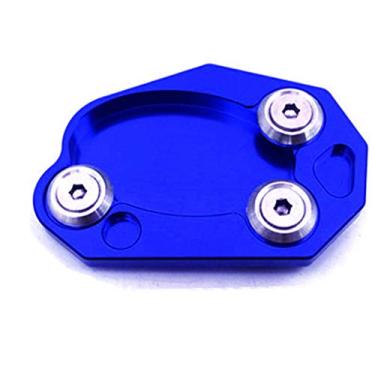 Imagem de Acc-Creativity Suporte de pé de motocicleta com ampliador lateral para placa de extensão compatível com Kawasaki Z1000 Z1000SX ZX10R ER6N NINJA650 ER6F ZX6R (azul)