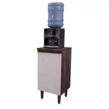 Imagem de Balcão 420 Multiuso Suporte Para água E Gás Com Pés Palito Carvalho Escuro