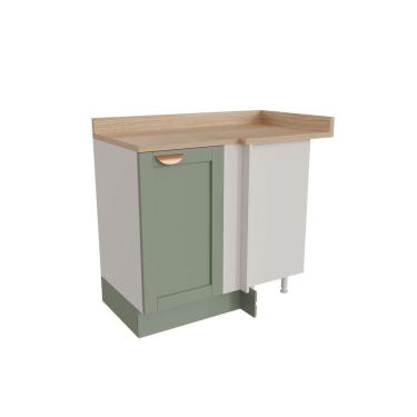 Imagem de Balcão De Canto Reto 1 Porta Arizona Cabecasa Madeiramadeira Branco-menta