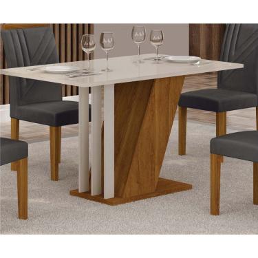 Imagem de Conjunto Sala De Jantar Com 4 Cadeiras Miami Yescasa Freijo Off-chumbo