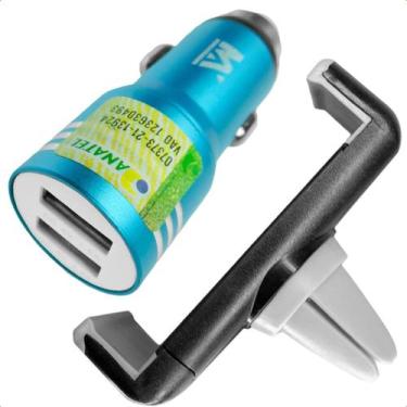 Imagem de Kit Carro Suporte para Celular e Carregador Turbo Usb - Internacional