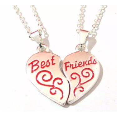 Imagem de Colares Best Friends Amigas Folheado A Prata - 2 Pçs - Milena Folheado