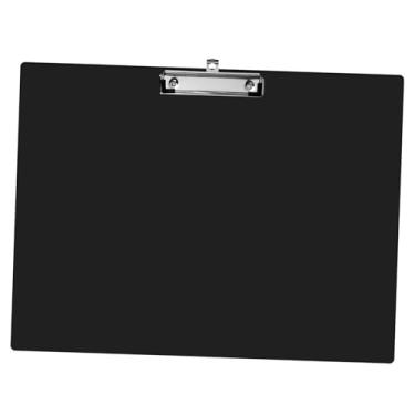 Imagem de Zerodeko Bloco De Papel Desenho Horizontal A3 Com Clipe Prancheta Bloco De Escrita De Plástico Grosso Clipe Pasta De Arquivo De Escritório (Preto)