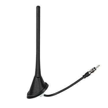 Imagem de Eightwood Antena de rádio AM FM estéreo para carro, substituição de antena universal de montagem no teto com conector de plugue DIN de base de montagem para veículo, carro, caminhão, receptor estéreo,