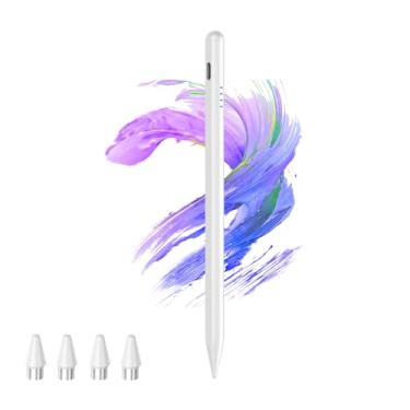 Imagem de Caneta Stylus para Android e tela sensível ao toque com 4 pontas POM, canetas stylus digitais ativas Kenkor para iPhone, Samsung, Huawei, Lenovo/Vivo, escrita e desenho, branca