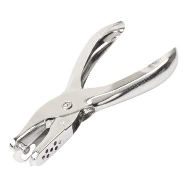 Imagem de nutjam perfurador de furo único metal prateado, perfurador circular redondo de 1/4” para papel e artesanato - cabo ergonômico, fácil de limpar - para crianças e adultos (orifício de 6 mm, 1