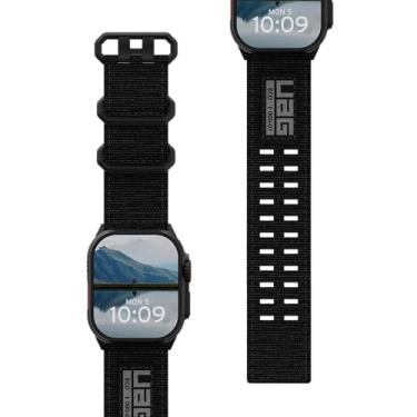 Imagem de URBAN ARMOR GEAR UAG Pulseira de relógio compatível com Apple Watch de 49/46/45/44mm Series Ultra 3/Ultra 2/Ultra/4-11/SE3/SE2/SE Metropolis - titânio preto/preto