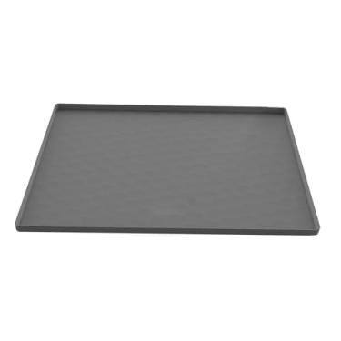 Imagem de ＫＬＫＣＭＳ Capa de silicone para máquina de lavar, capa prática de carregamento superior lavável para lavadora e secadora, tapete para piso do freezer superior, Cinza 65x60cm