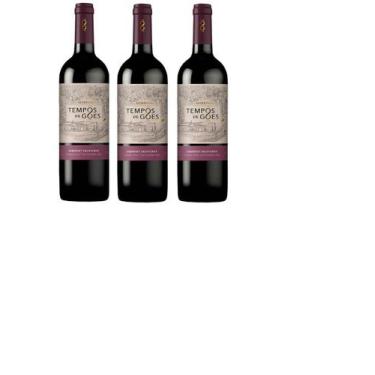 Imagem de Kit Vinho Tempos Góes Cabernet Sauvignon Demi-sec 750ml 3uni - Goes