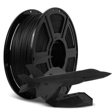 Imagem de FLASHFORGE Filamento PLA de fibra de carbono 1,75 mm preto, filamento de impressora 3D reforçado 1 kg, filamento PLA-CF leve e de alta resistência, forte e fácil de imprimir