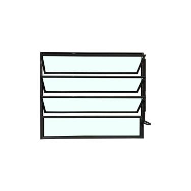 Imagem de Vitro Basculante Preto 80x80 Linha Esmeralda Vidro Liso