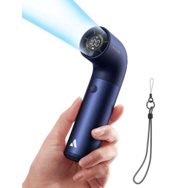 Imagem de Aecooly Ventilador portátil de tubo de ar, ventilador portátil turbo, mini Aero Pro [tempo máximo de resfriamento de 15H], 6 engrenagens (modo 4P + 2H), corpo de metal, bateria recarregável de 3500