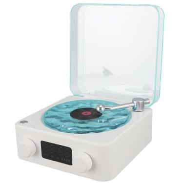 Imagem de Caixa de Som Vitrola Toca Disco Vinil Bluetooth Musica Cartao Tf Lumin