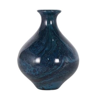 Imagem de VASO DECOR MURANO 18,5X24,5 CM MESCLA CM AZUL SAFIRA