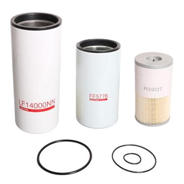 Imagem de JAVOUKA Kit Com 3 Filtros Filtro De Lubrificação, Separador Combustível E Água (Fws) Compatível Cummins Fleetguard, Substitui O Original Nº Lf14000Nn Ff5776 Fs19727