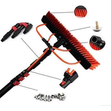 Imagem de Limpador Fotovoltaico Limpeza De Painel Fotovoltaico Janela Água Limpa Escova Telescópica Limpador Extensível Conservatório Ferramentas De Limpeza De Telhado