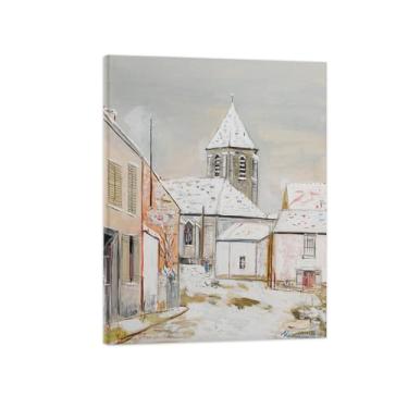 Imagem de Marice Utrilo Famosas Pinturas em Tela Embrulhada Arte de Parede Decoração de Parede de Quarto Pintura de Reprodução em Tela - Igreja 3/60x80cm24x31inch