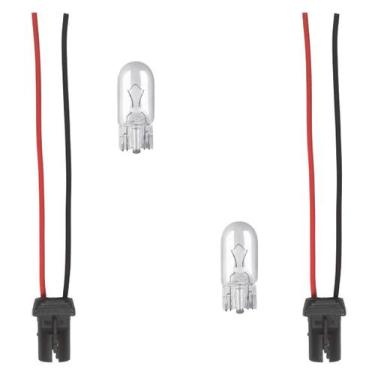 Imagem de Kit Lampadas Lanterna Pingão T10 12V 5W Automotiva Universal com soque