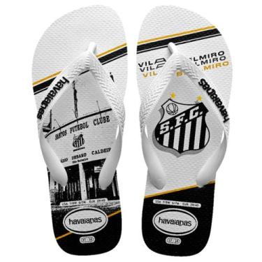 Imagem de Chinelo Santos Havaianas Top Times Futebol Oficial C/ NF, Branco, 37-3