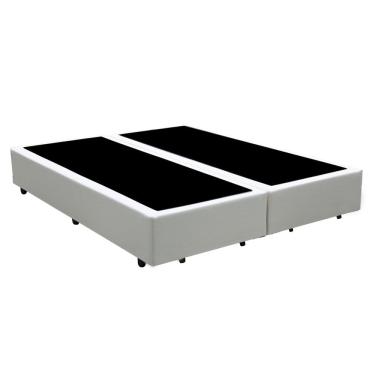Imagem de Cama Box King Bipartido Branco Sintetico 40x192x203 - F A Elegante