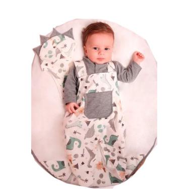 Imagem de Saída Maternidade Menino Jardineira Selva 04 Peças Roupas de Bebê - Jo