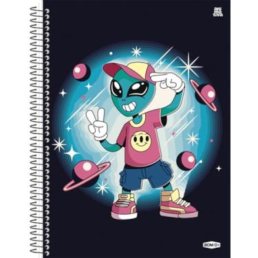 Imagem de Caderno Universitário Animativa, 15 Matérias, Capa Dura, Bom D+ Masculino, 240 Folhas, Pacote com 2