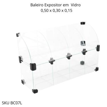 Imagem de Baleiro Expositor em Vidro 0,50 x 0,30 x 0,15
