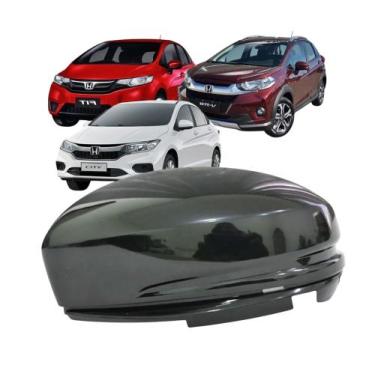Imagem de Capa Retrovisor Honda Fit 2014 até 2021 City Wrv 2018 até 2021 Sem Fur